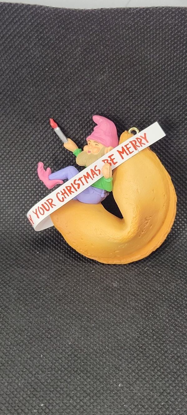 Vintage 1984 HALLMARK KEEPSAKE Christmas Ornament FORTUNE COOKIE ELF in Box